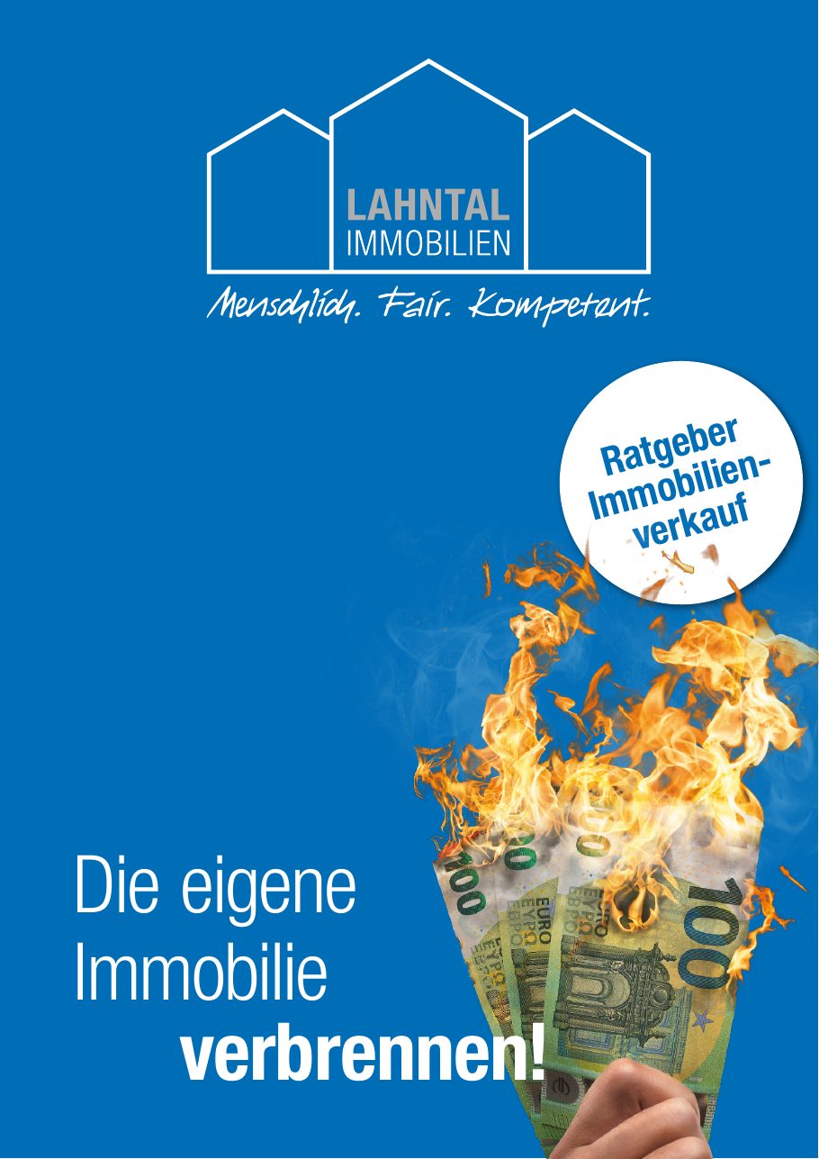 Titelseite der Broschüre „Die eigene Immobilie verbrennen!“